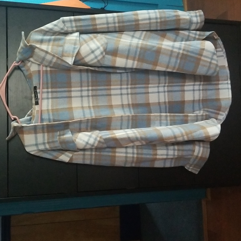 Simplee, M, Heavy Flannel brown, white, light blue
